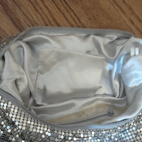 Vintage Silver Metal Mesh Handbag Evening Party Glitzy - Picture 5 of 13